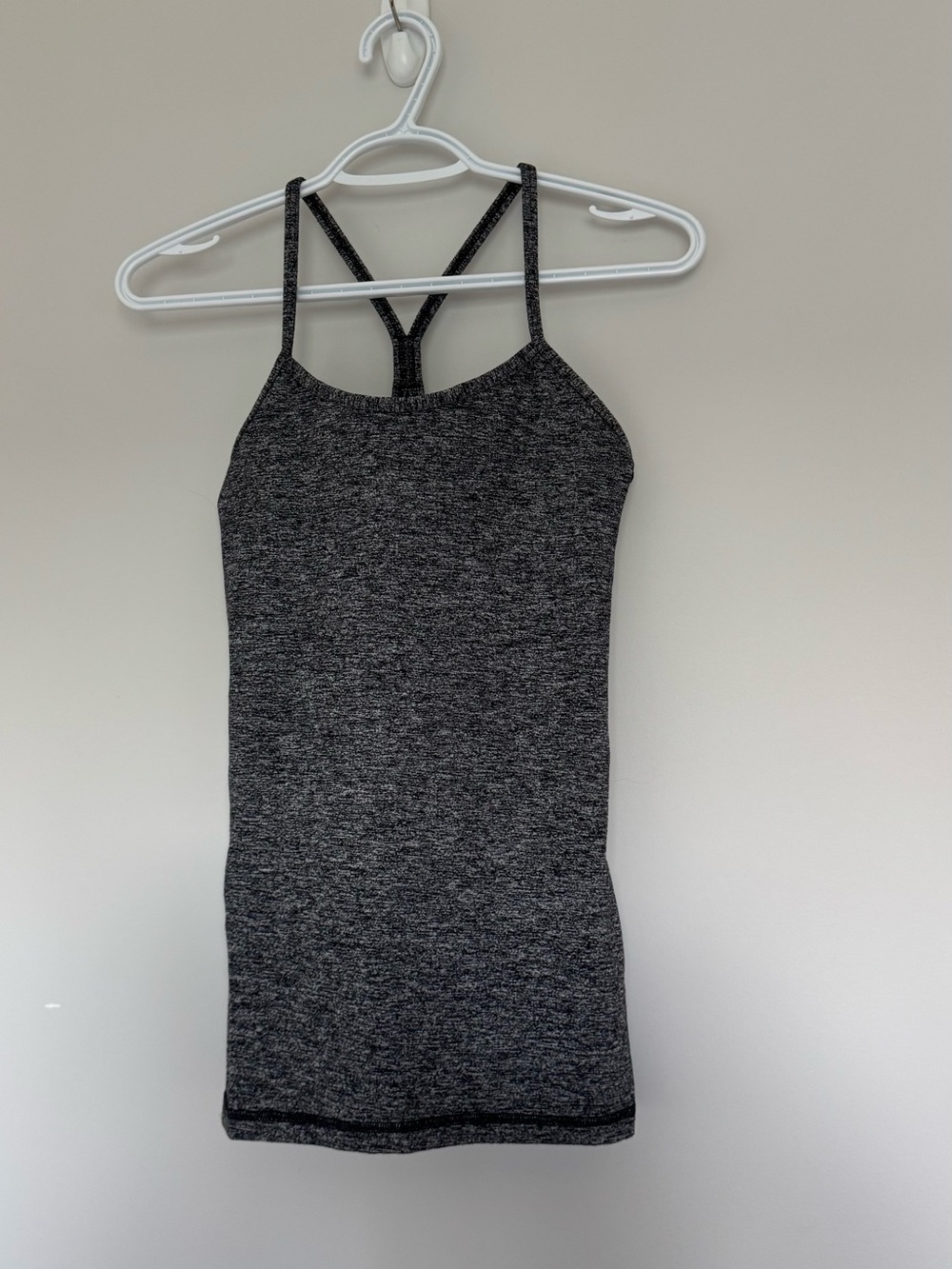 Lululemon Power Y Tank Heathered Black - Picture 2 of 5